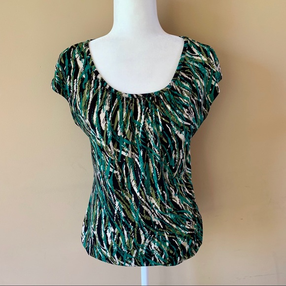 Worthington Tops - Worthington Stretch Small Womens green black shirt Worthington Tops - Worthington Stretch Small Womens green black shirt